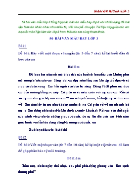 50 Bài văn mẫu Lớp 3